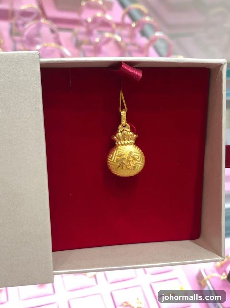 Gold Money Bag Pendant