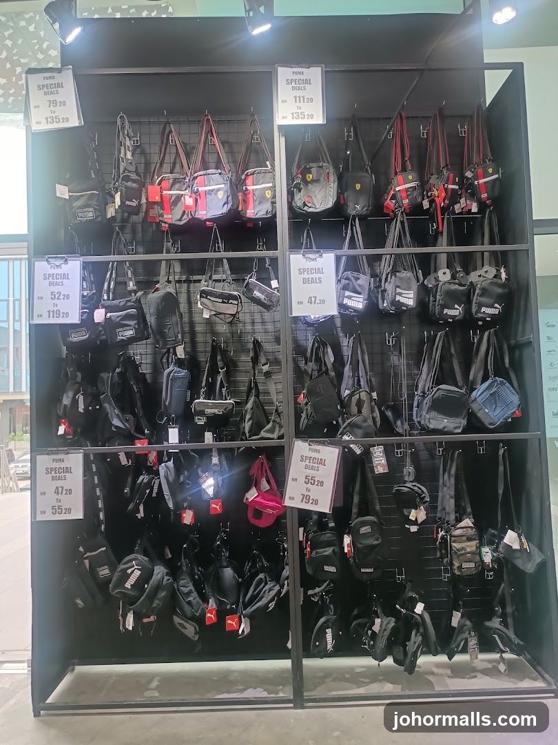 Puma Bags on Display