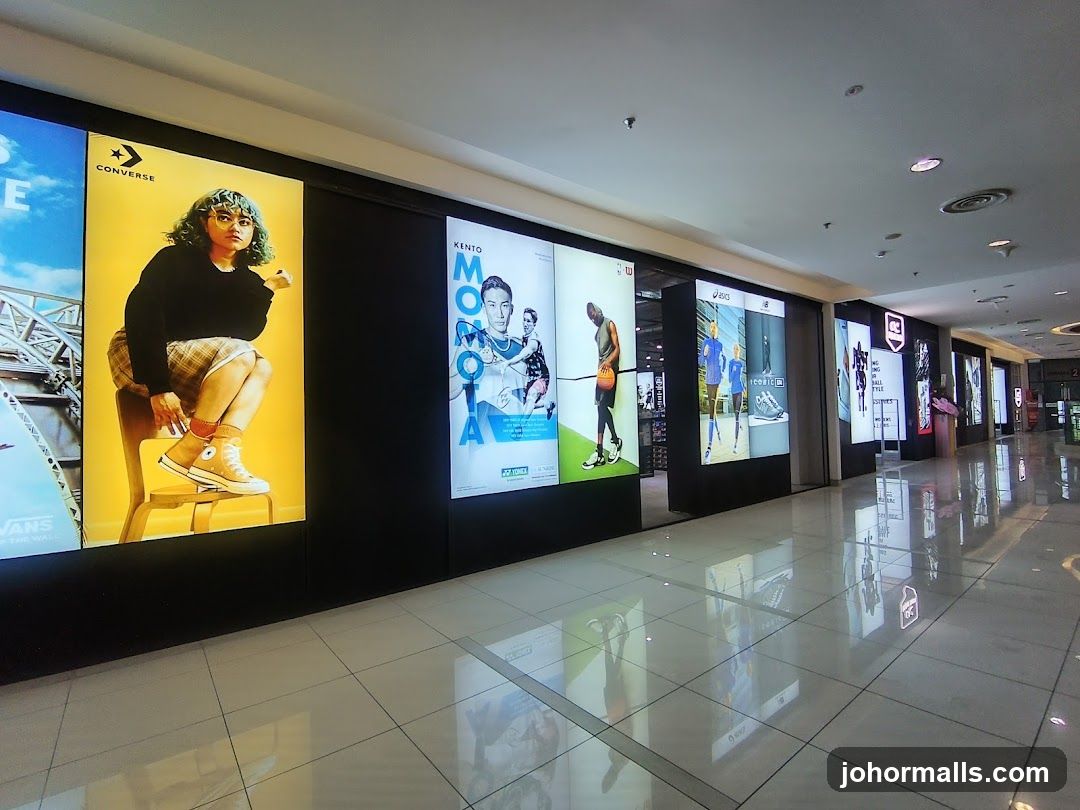 Mall Display of Athletic Apparel Advertisements