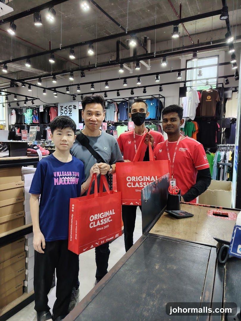 Customers and staff at a store