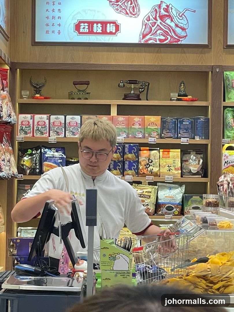 Store Interior with Staff and Products