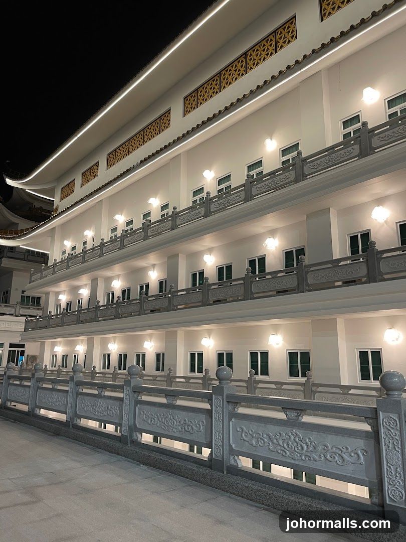 Modern Building Facade at Night