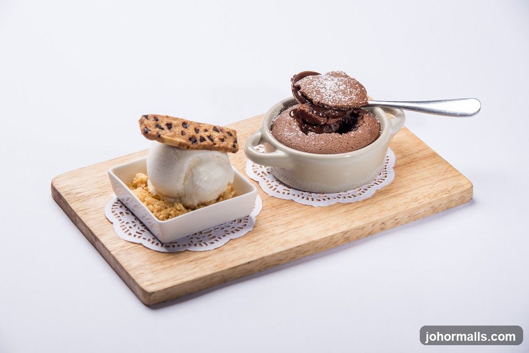 Chocolate Lava Cake and Ice Cream