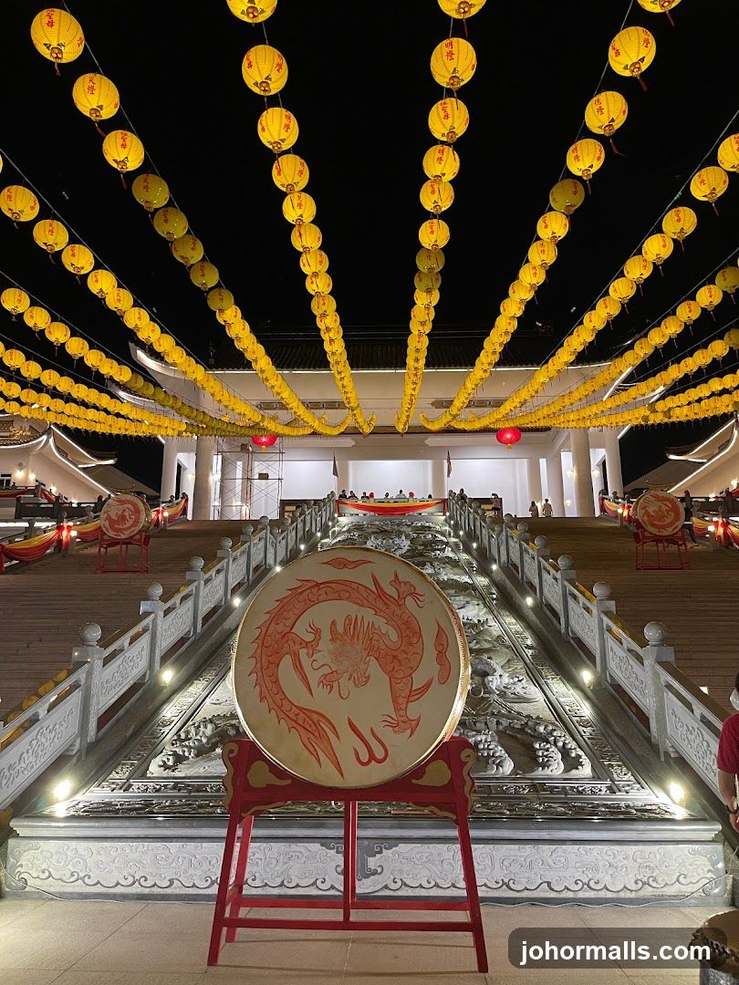 Dragon Drum and Lanterns at Night