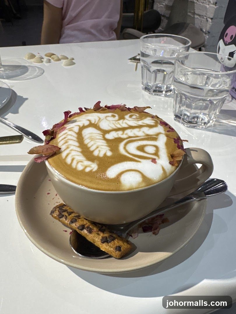 Latte with Dragon Art