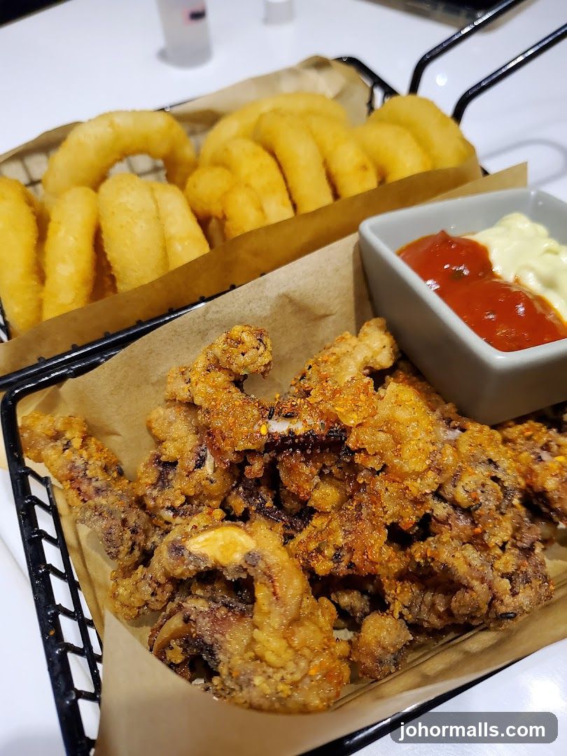 Fried Calamari and Onion Rings