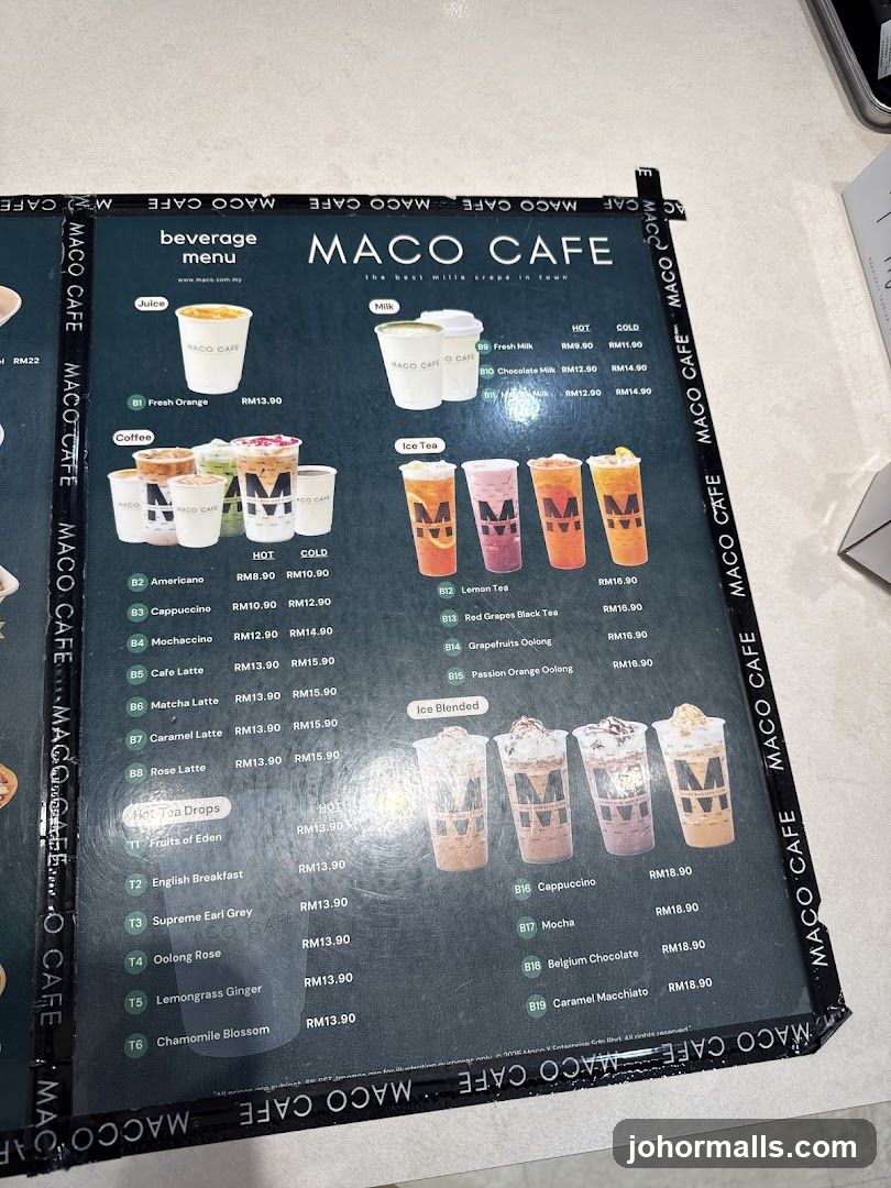 MACO CAFE Beverage Menu