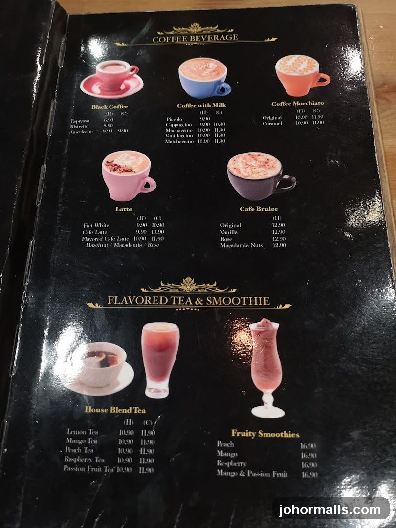Coffee Beverage, Flavored Tea & Smoothie