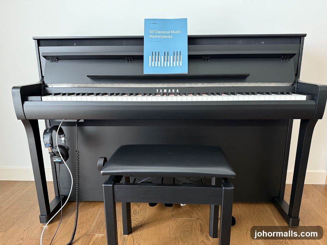 Digital Piano with Music Book and Headphones