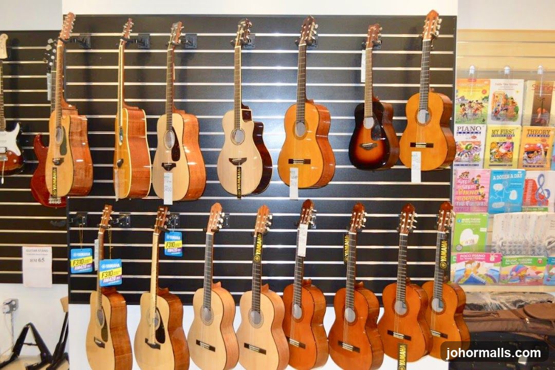 Guitars and Music Books Display