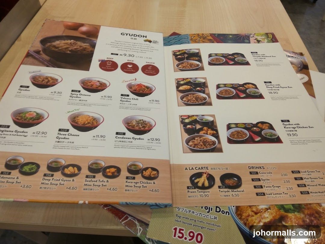 Gyudon Menu
