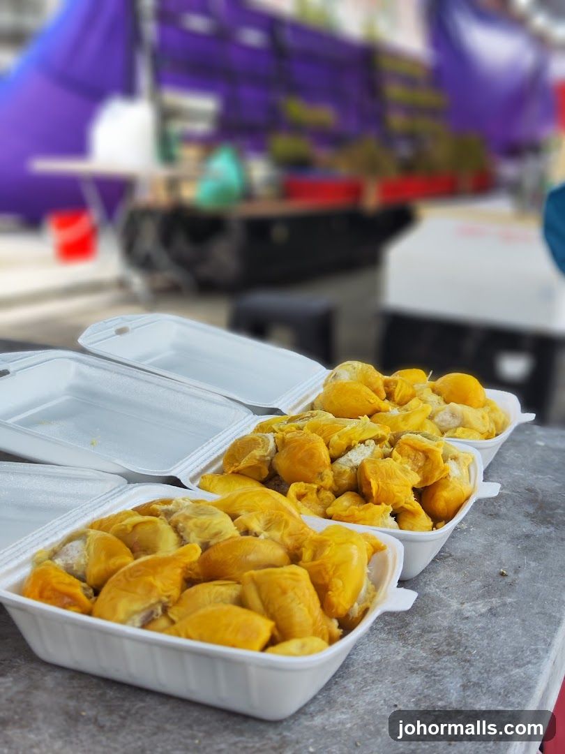 Durian Fruit in Takeaway Containers