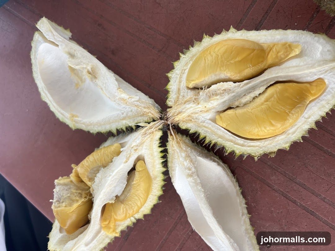 Open Durian Fruit