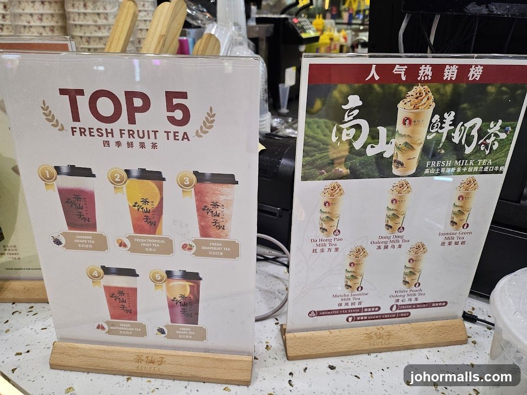 Top 5 Fresh Fruit Tea & Popular Milk Tea