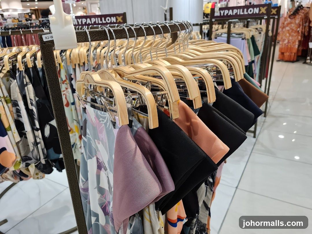 Clothing Racks with Apparel