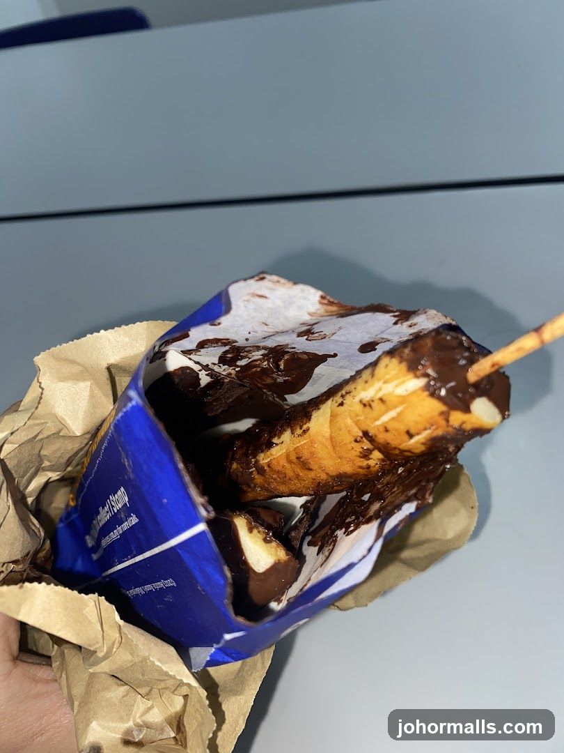 Chocolate-covered pastry
