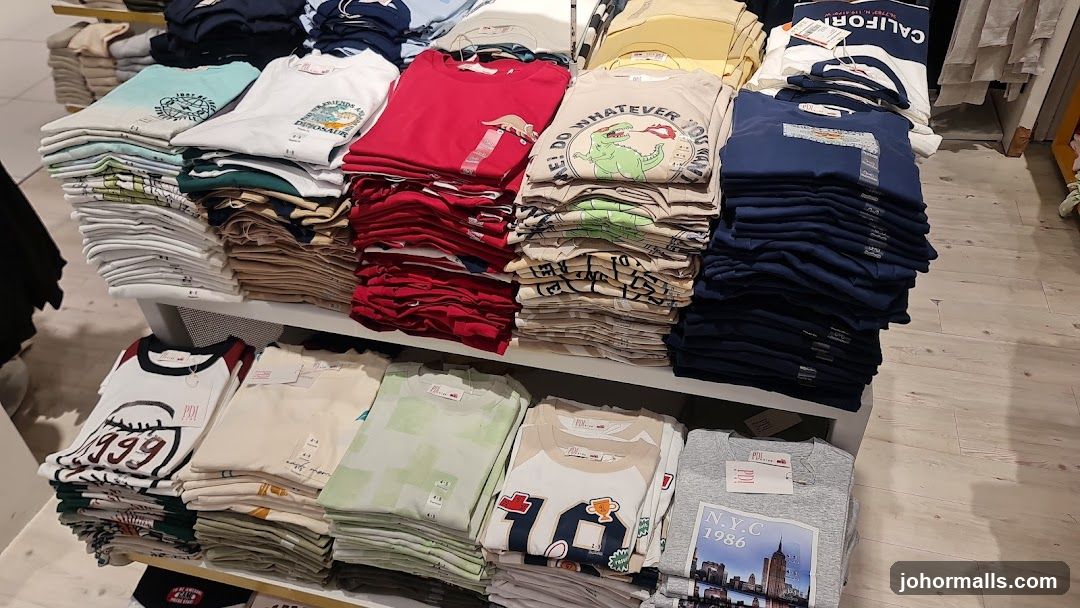 Stacks of T-shirts