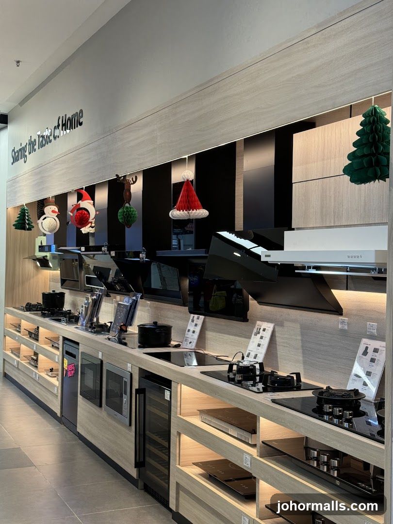 Kitchen Appliances Display with Holiday Decorations