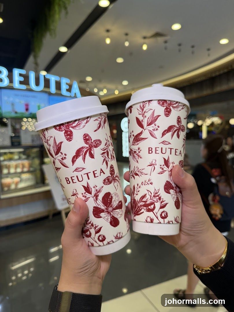 Two cups with floral pattern