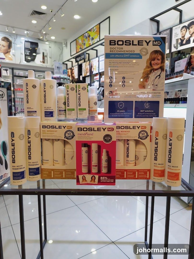 Bosley MD Hair Products Display