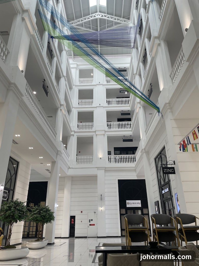 Modern Atrium with Art Installation