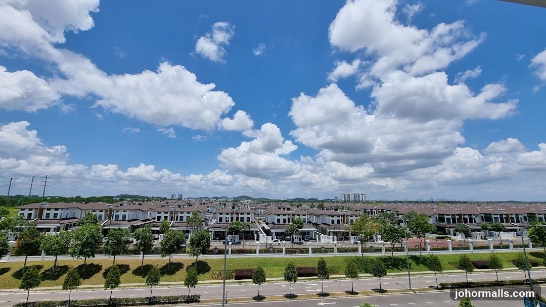 Suburban Landscape Under a Cloudy Sky