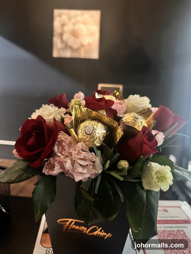 Flower and Chocolate Arrangement