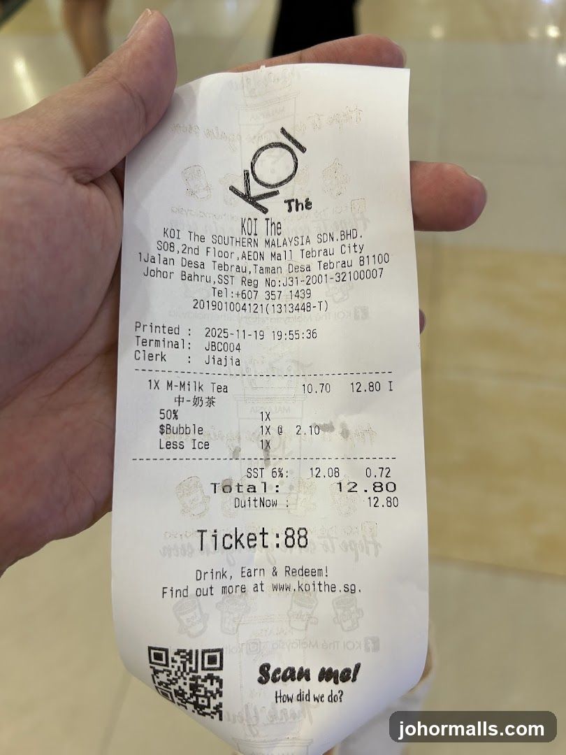KOI The Receipt