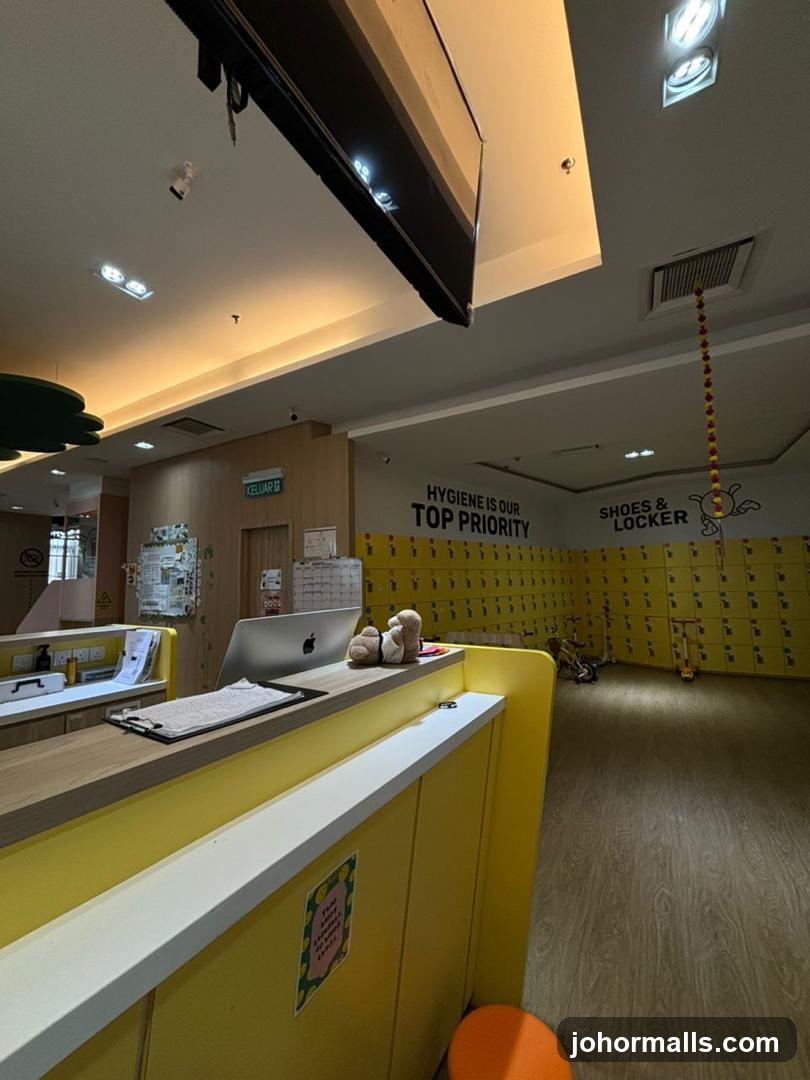 Reception Area with Lockers