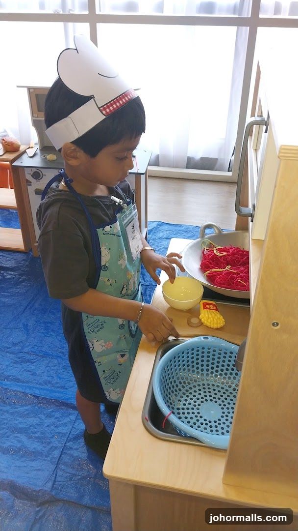Child playing chef