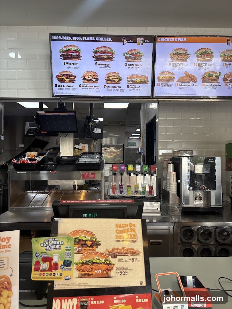 Burger Restaurant Menu and Counter