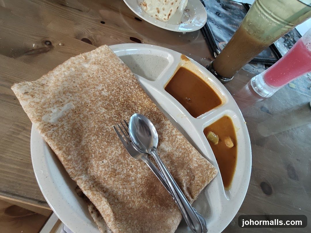 Dosa with Curries and Drinks