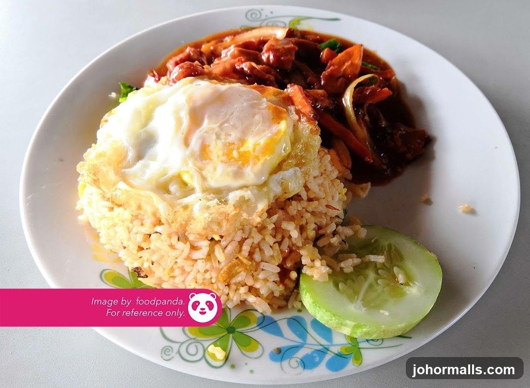 Fried Rice with Fried Egg and Meat