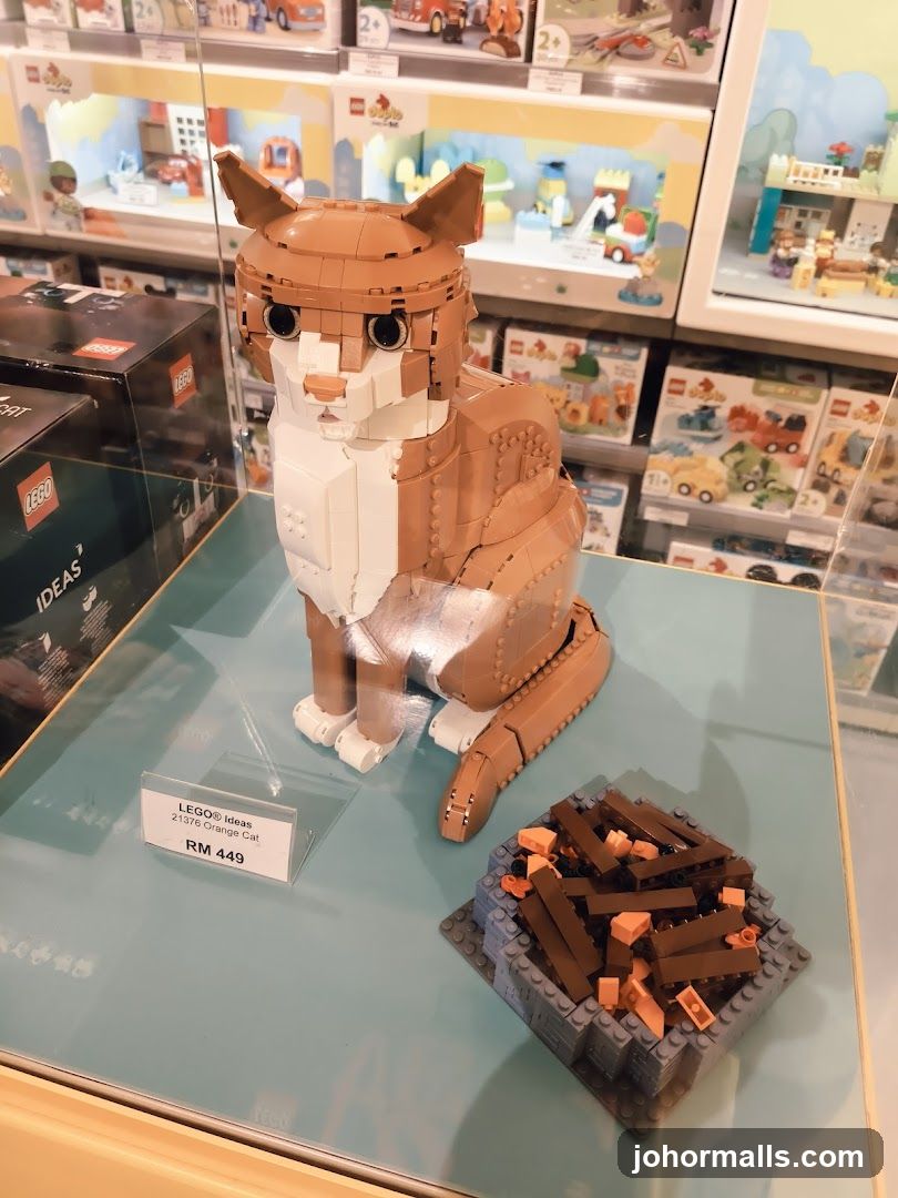 LEGO Orange Cat Display