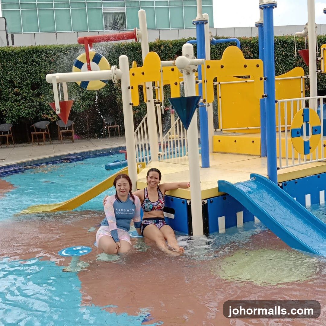 Two women at a water park