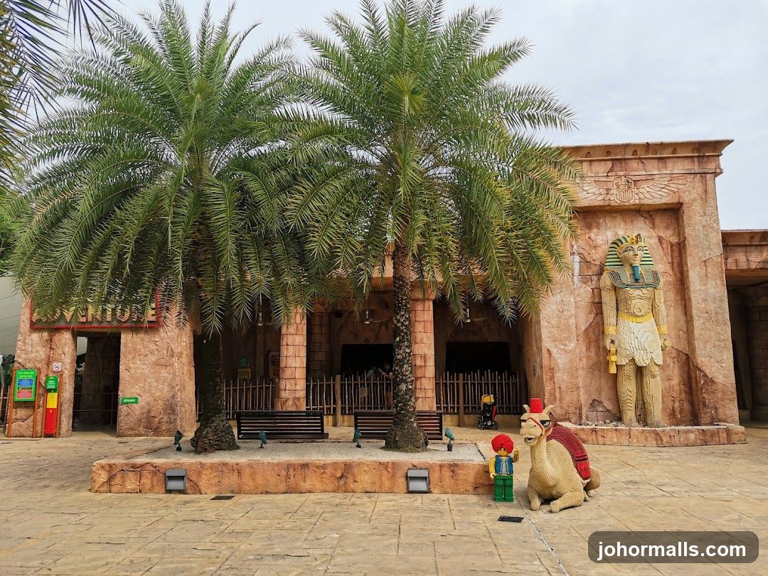 Egyptian-themed attraction with LEGO figures