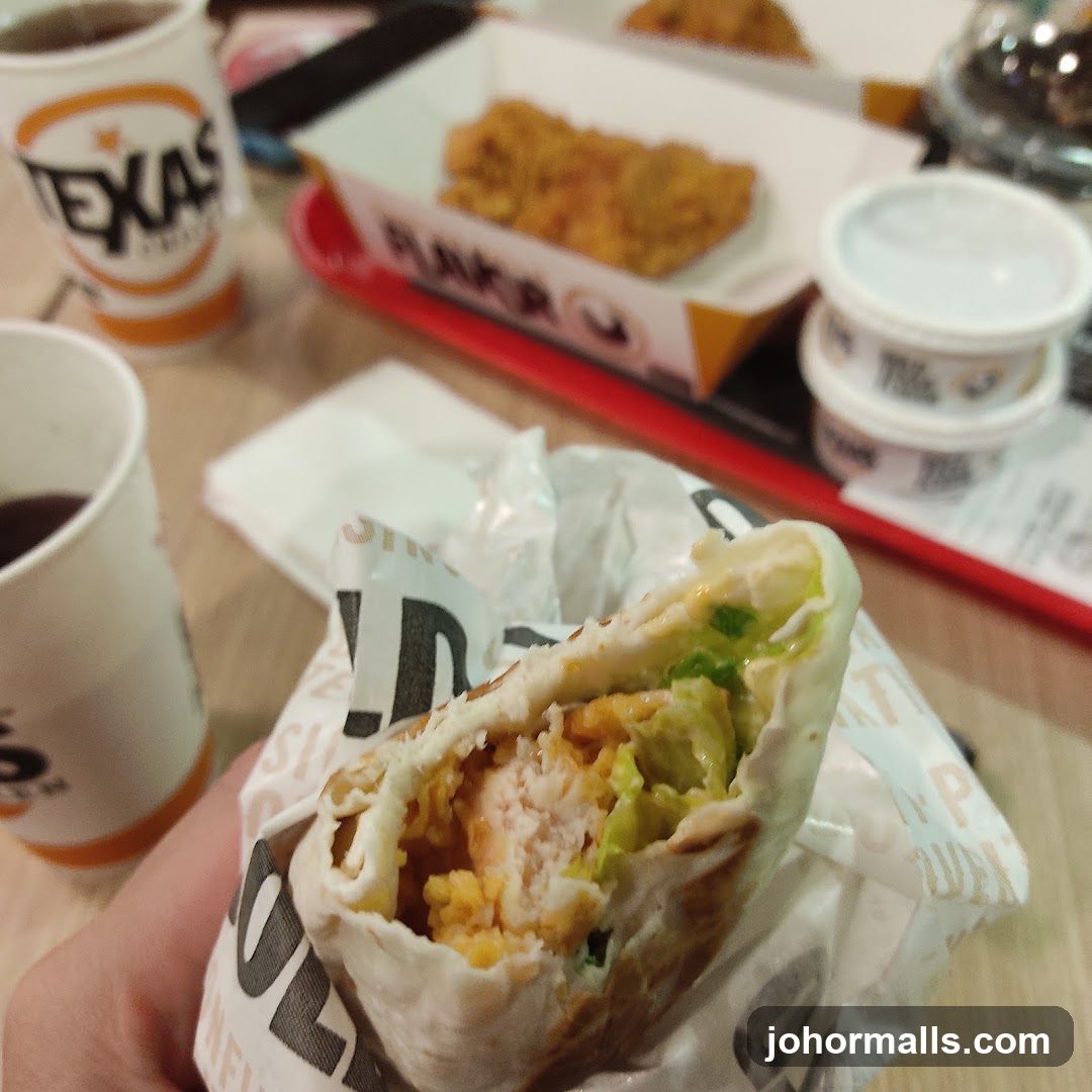 Chicken Wrap and Fries
