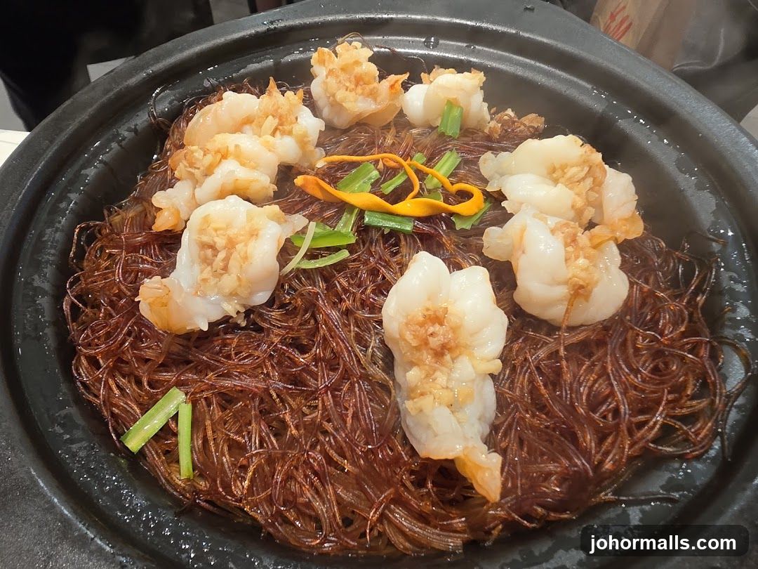 Steamed Shrimp with Glass Noodles