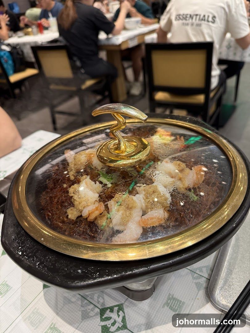 Steamed Shrimp and Noodles