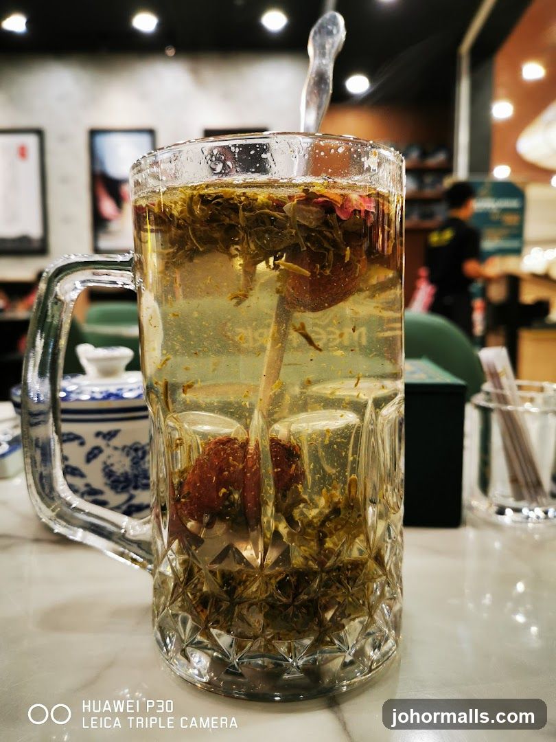 Herbal Tea in a Glass Mug