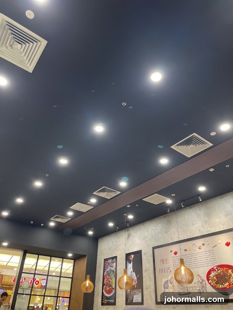 Restaurant Interior with Artwork and Lighting