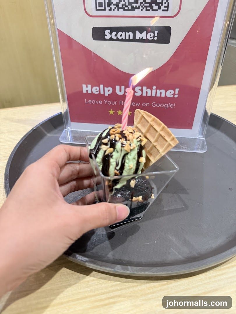 Dessert with a Candle