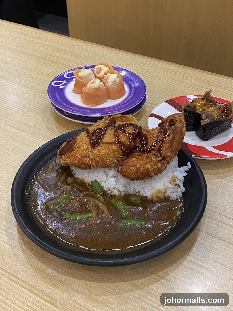 Japanese Curry with Katsu and Sushi