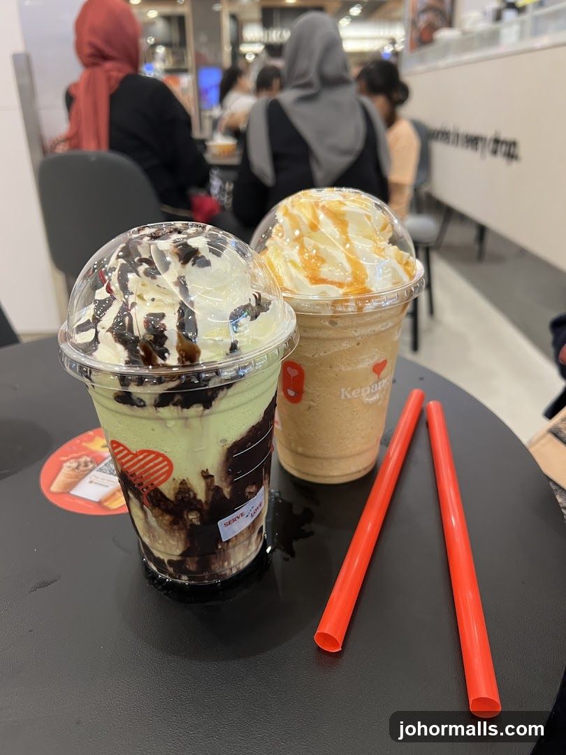 Two Frappuccinos on a Table