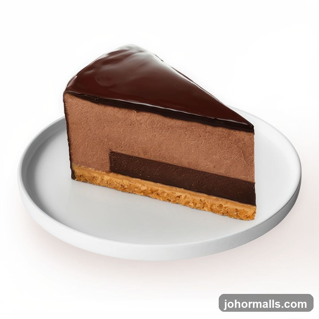 Chocolate Mousse Cake Slice