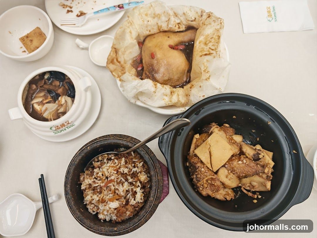 Table with various dishes