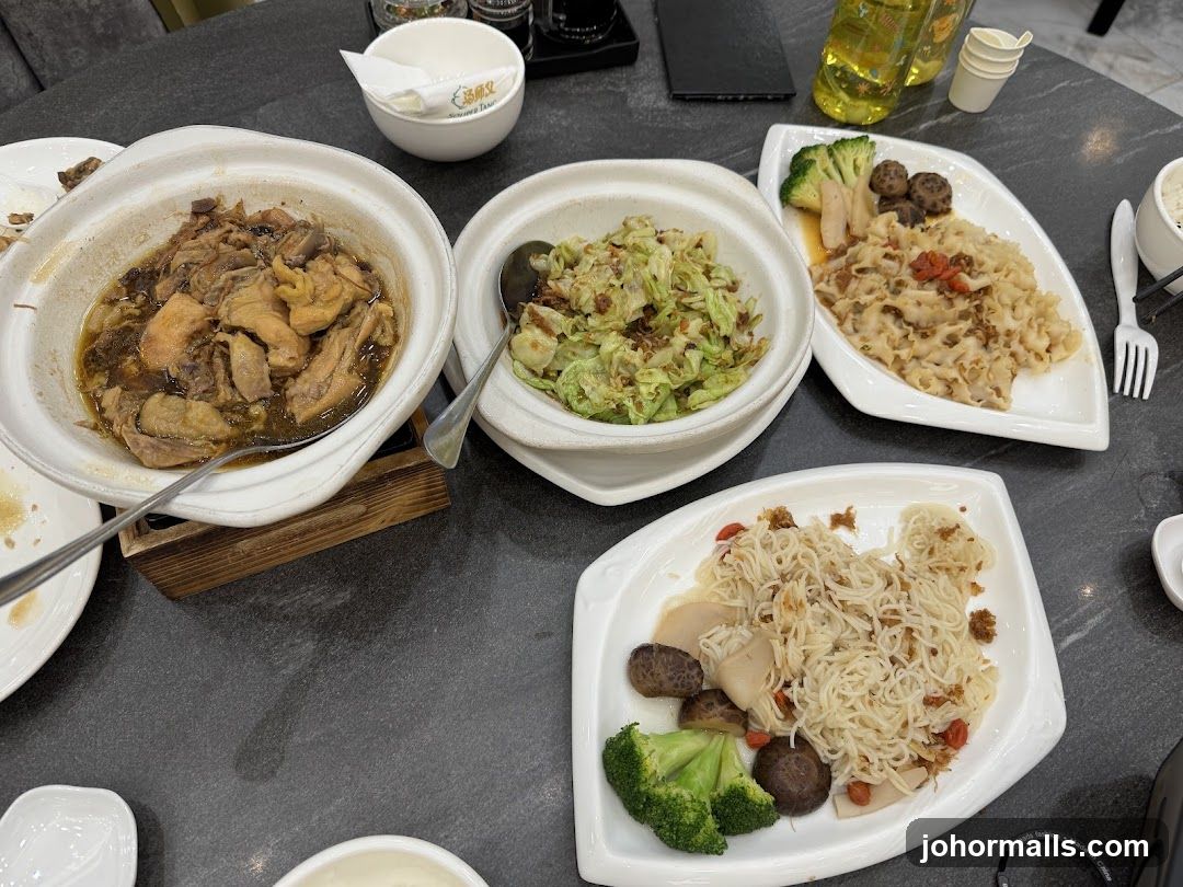Table with various dishes