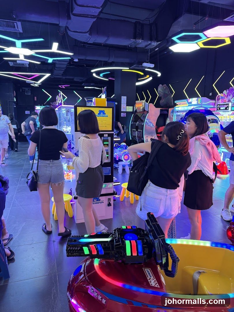 Arcade Interior with People and Games