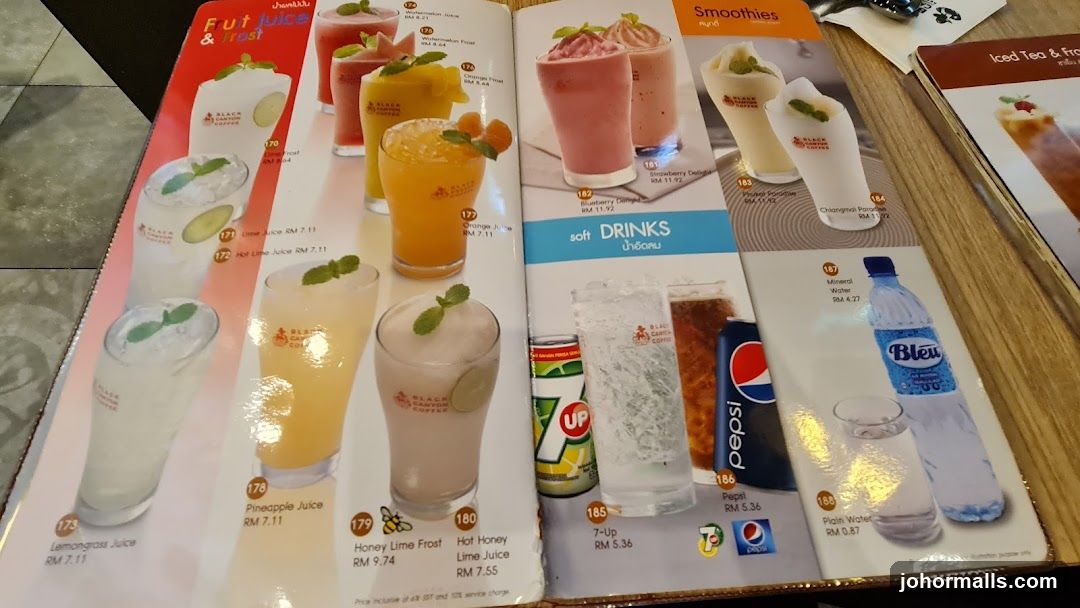 Fruit Juice & Frost, Smoothies, Soft Drinks