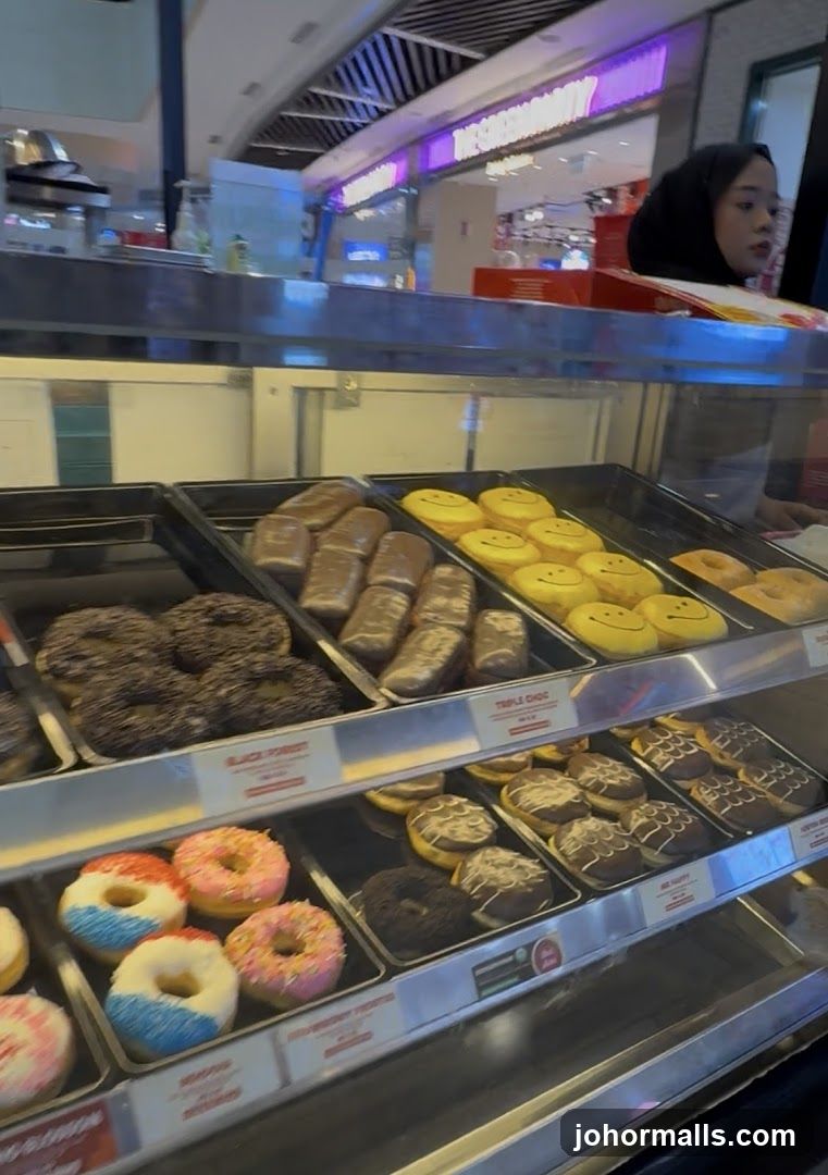 Donuts in a Display Case